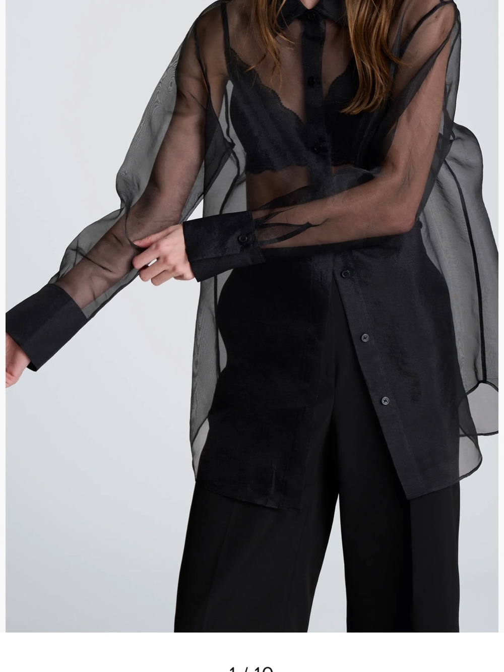 NWT Kenneth Cole Black Sheer Shirt